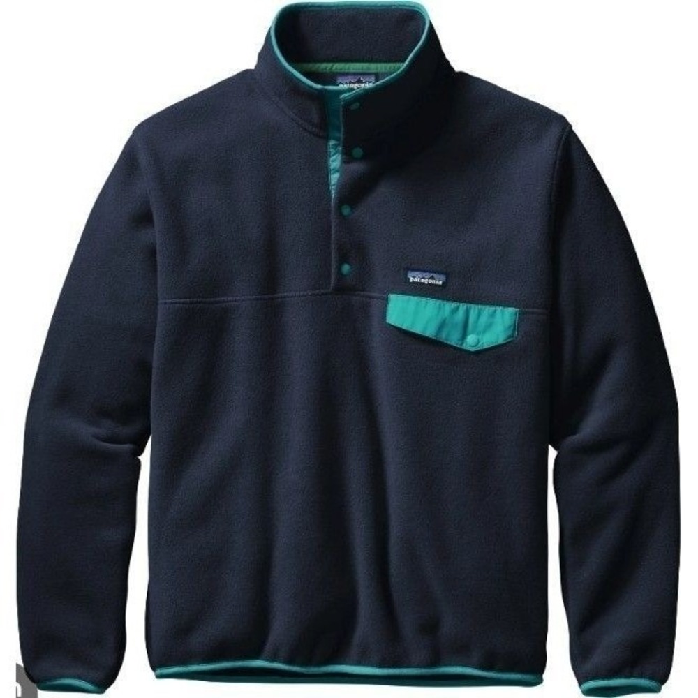 Patagonia Synchilla Snap-T Pullover Fleece Sweatshirt Blue Green XS Gorpcore